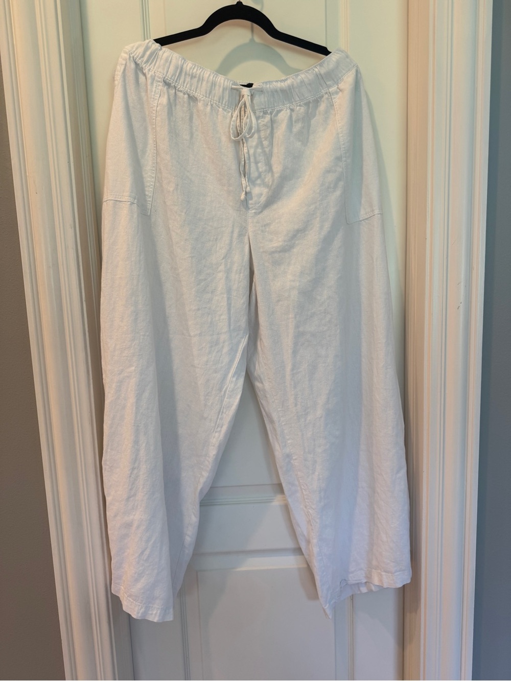 GAP Linen Blend Tie Waist Wide Leg Pants XXL
